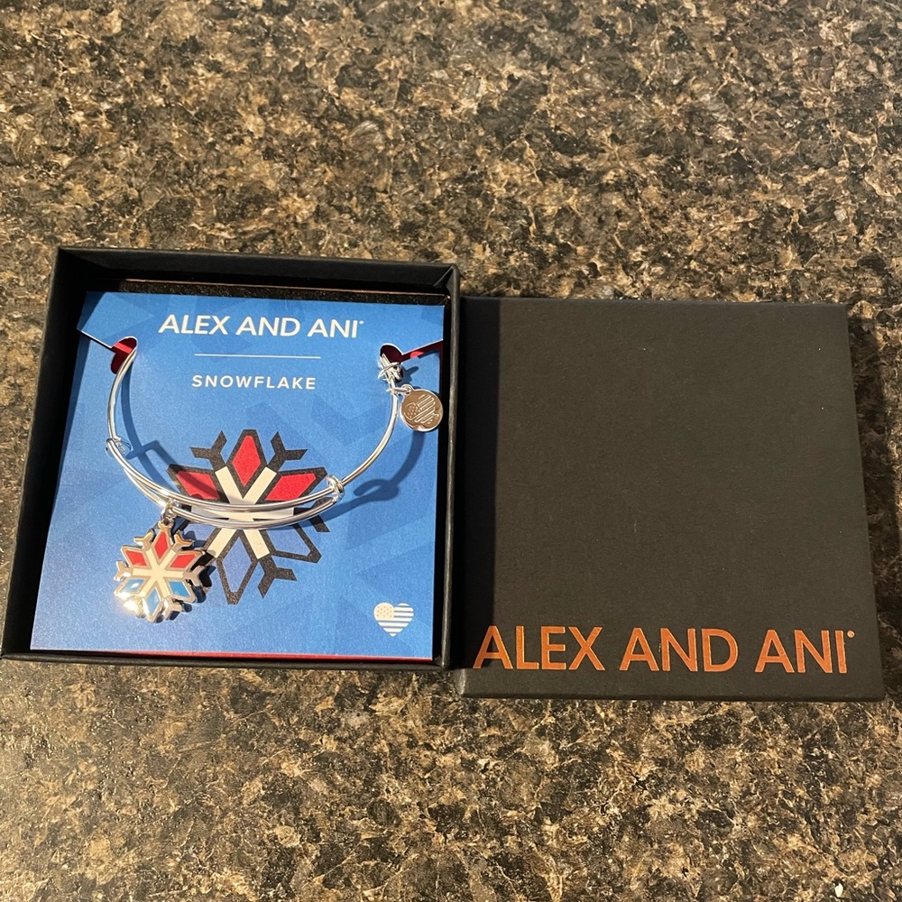 Alex and Ani Winter Silver Olympics Snowflake Bracelet